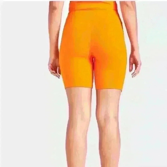 NWT Orange Biker Shorts Size S - Picture 2 of 3